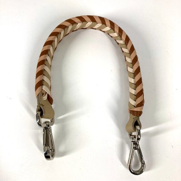 FENDI Strap you Striped Bicolor Bag Accessories Shoulder strap Leather Beige - Picture 5 of 14